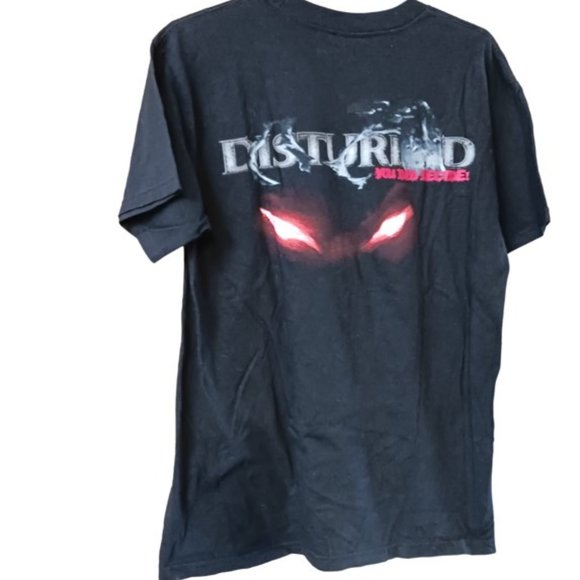 Disturbed " Up Yer Fist" Autographed Signed  David Draiman Graphic Band T Shirt - Picture 3 of 9